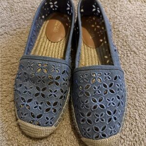 Michael Kors Blue Floral Espadrilles